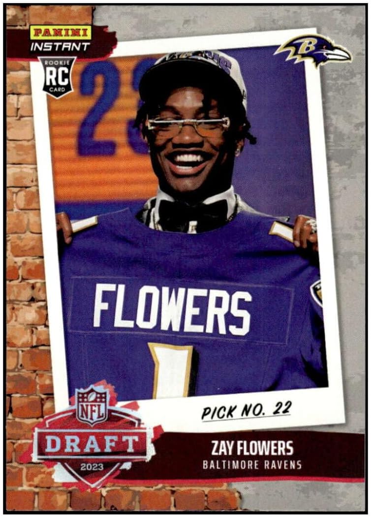 ZAY FLOWERS RC 2023 Panini Instant Draft Night ROOKIE /685#DN24 Ravens NM+-MT+ NFL Football