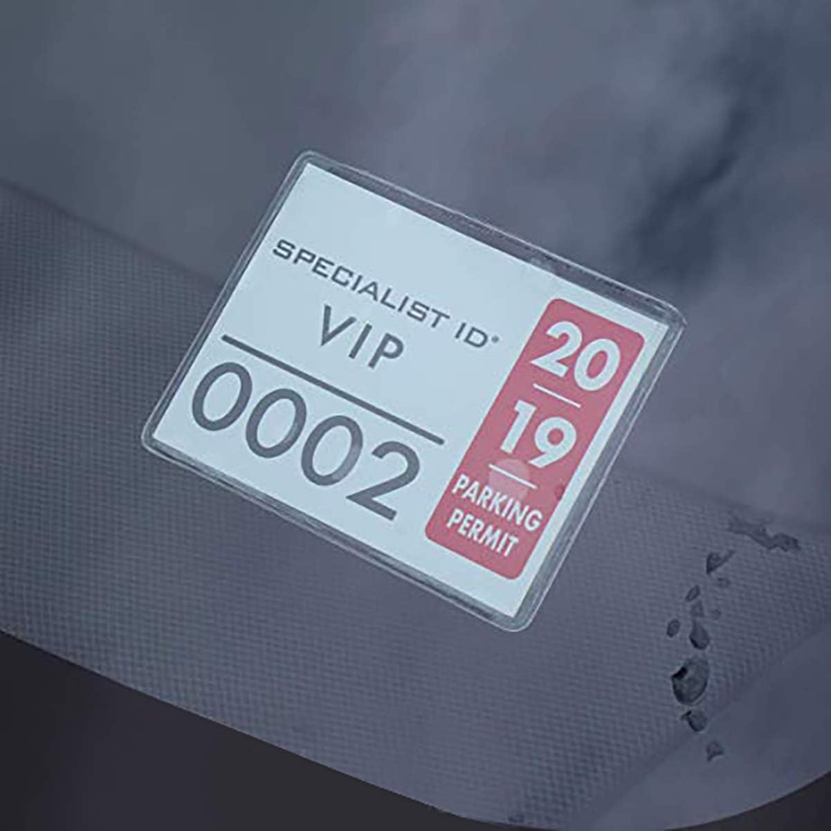 Parking Permit Holder for Car Windshield - Clear Adhesive Parking Tag Pouch
