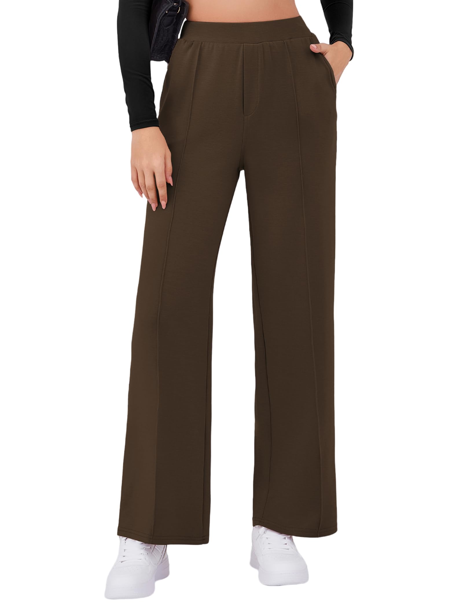 Gracyoga Womens Wide Leg Sweatpants Casual Lounge Sweatpants High Waist Comfy Loose Relaxed Pants with Pockets