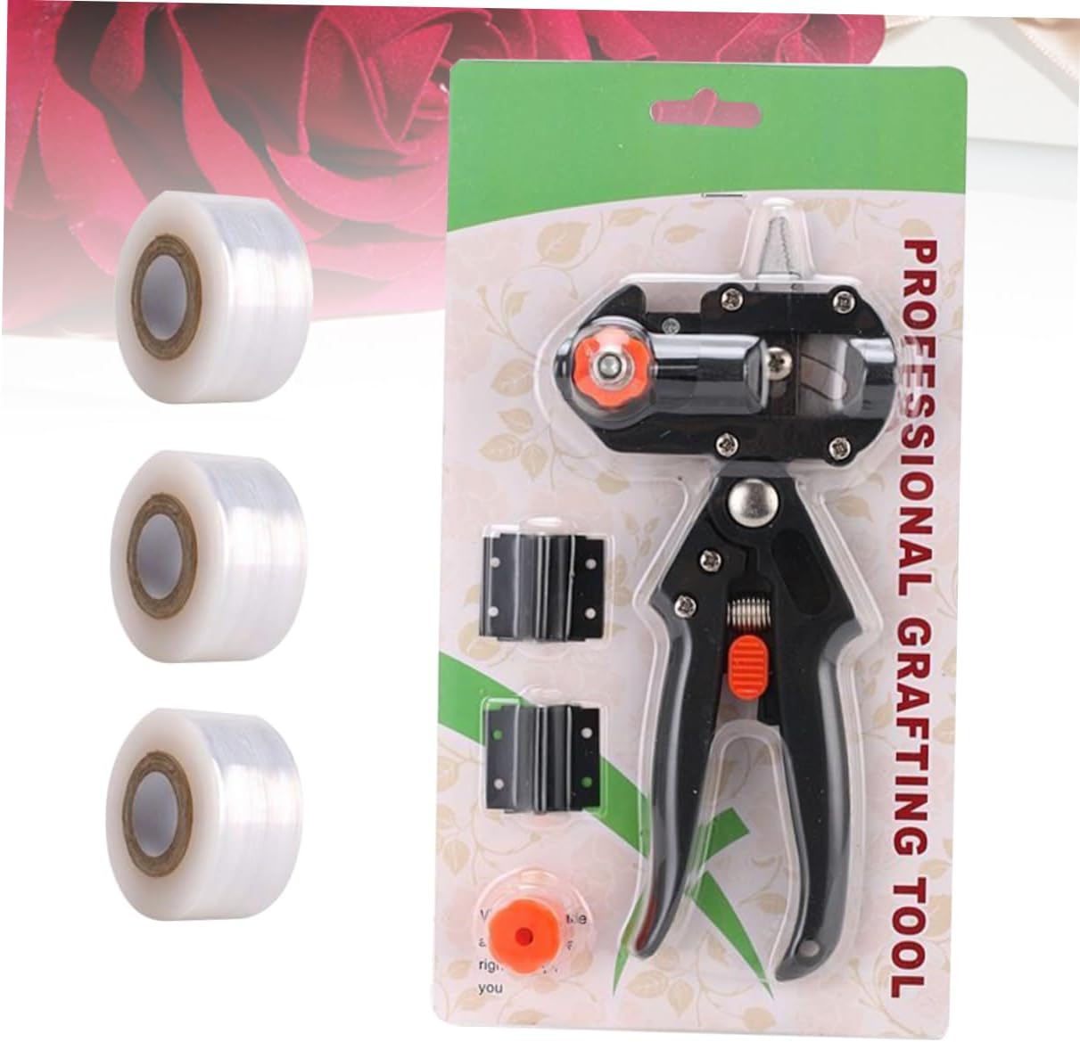 POPETPOP 3pcs Grafting Shears Pruner for Fruit Trees Multi-function Bud Cutter Replaceable Blades and Grafting Tape and Easy to Use Gardening Tool for Efficient Plant Care