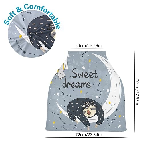 Miniatura 19 de Cubierta de lactancia lindo bosque, animales, árboles, setas, bayas, lactancia materna, toldo suave para asiento de automóvil, cubierta de toldo