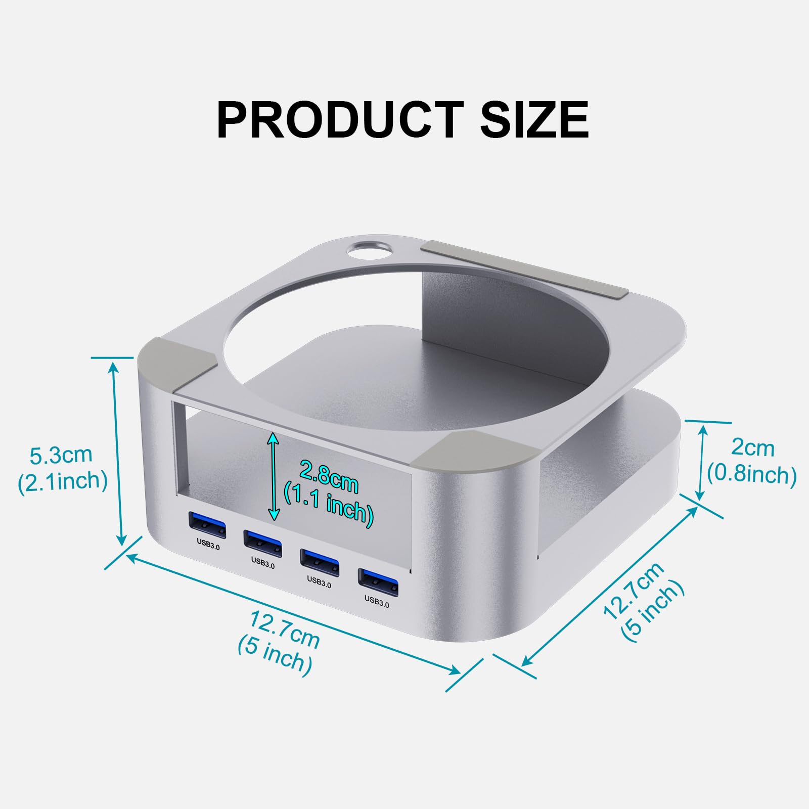 Docking station per dissipazione del calore e hub USB3.0 per la presenza di 4 adattatori per porte ad alta velocità