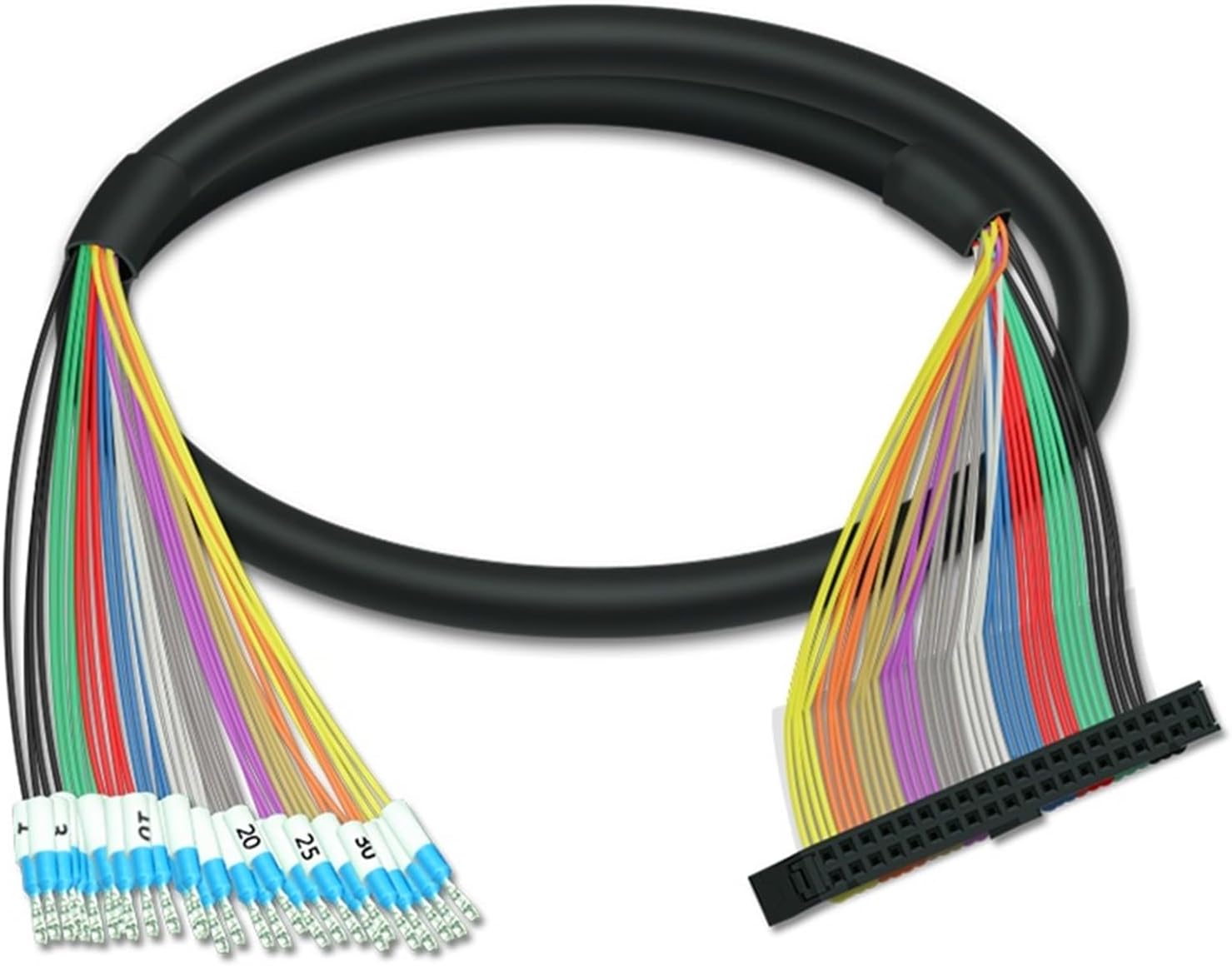 Industrial Grade Cable for IDC40 Terminal Block Module FC40P IO Wire IDC40 in Out Signal Cable(HL-IDC40-FIO-5M)