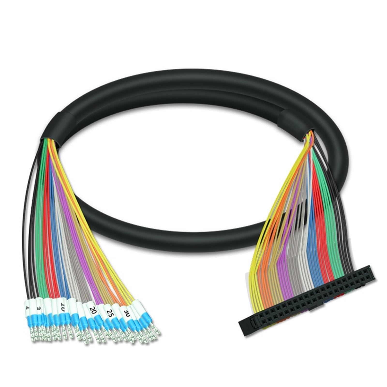 Cable de grado industrial for módulo de bloque de terminales IDC40, Cable FC40P IO, Cable de señal de entrada y salida IDC40(HL-IDC40-FIO-4M)