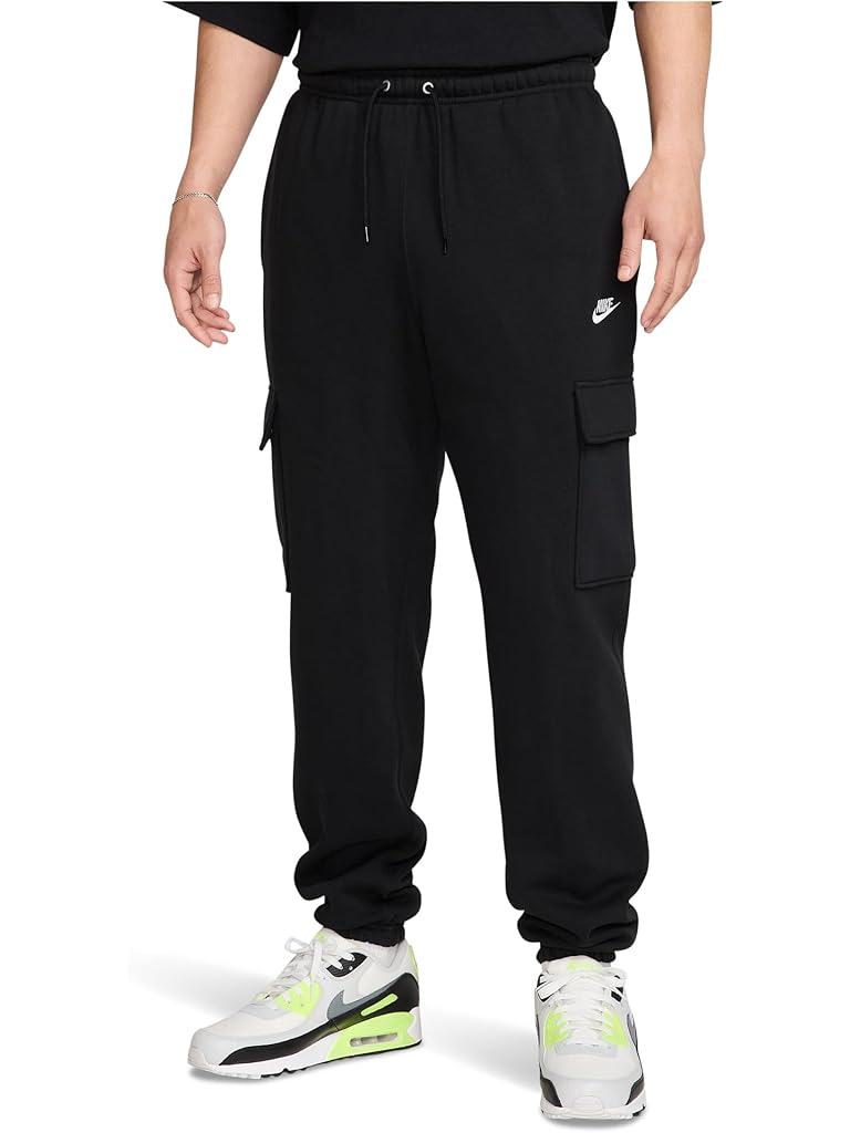 Black Nike Club Fleece Cargo Pants