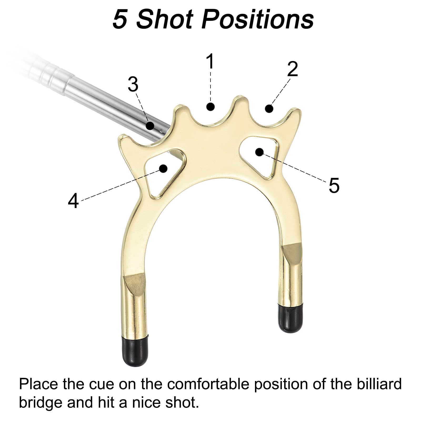 PATIKIL Queue de billard rétractable en silicone avec 3 têtes de pont en laiton amovibles pour table de billard