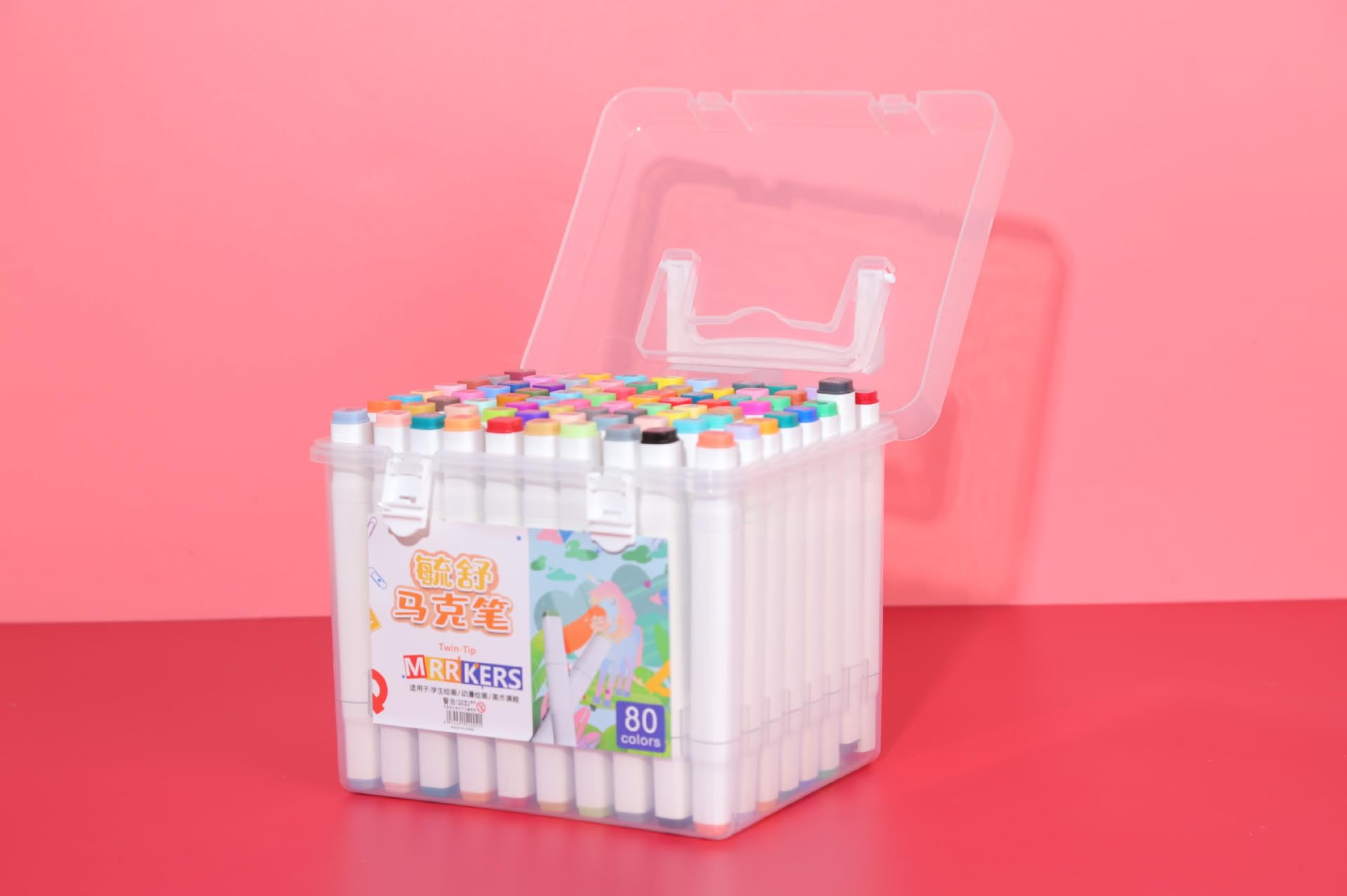 80 Colour Alcohol Markers, Advanced Dual Tip Design für Erwachsene und Kinder Malen, Skizzieren, Schreiben (80Farben)