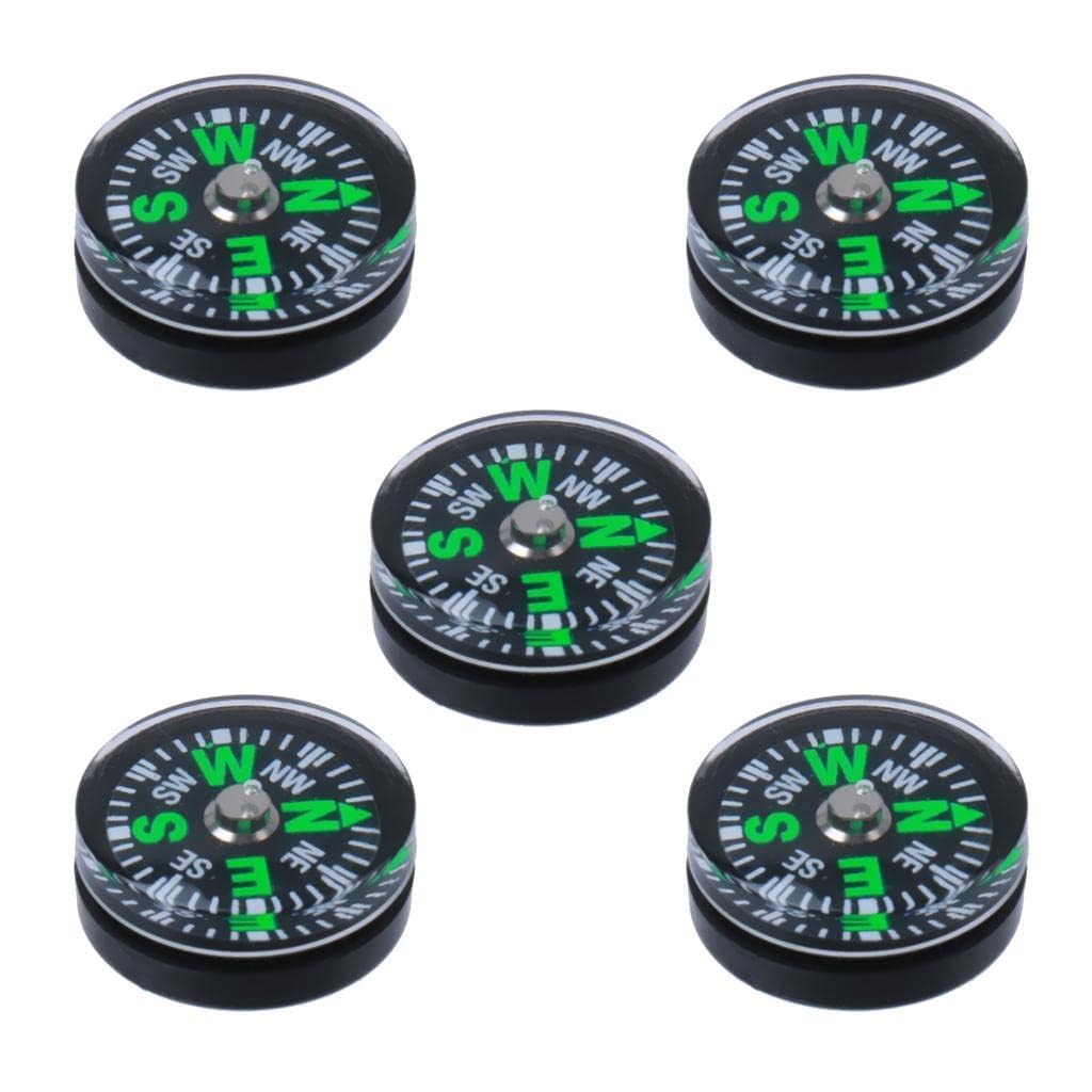 Multi-Pack Precision Mini Button Compass - Liquid Filled Survival Navigation Tool for Camping, Hiking, and Outdoor Gear Kits (Pack of 5)-picture-24