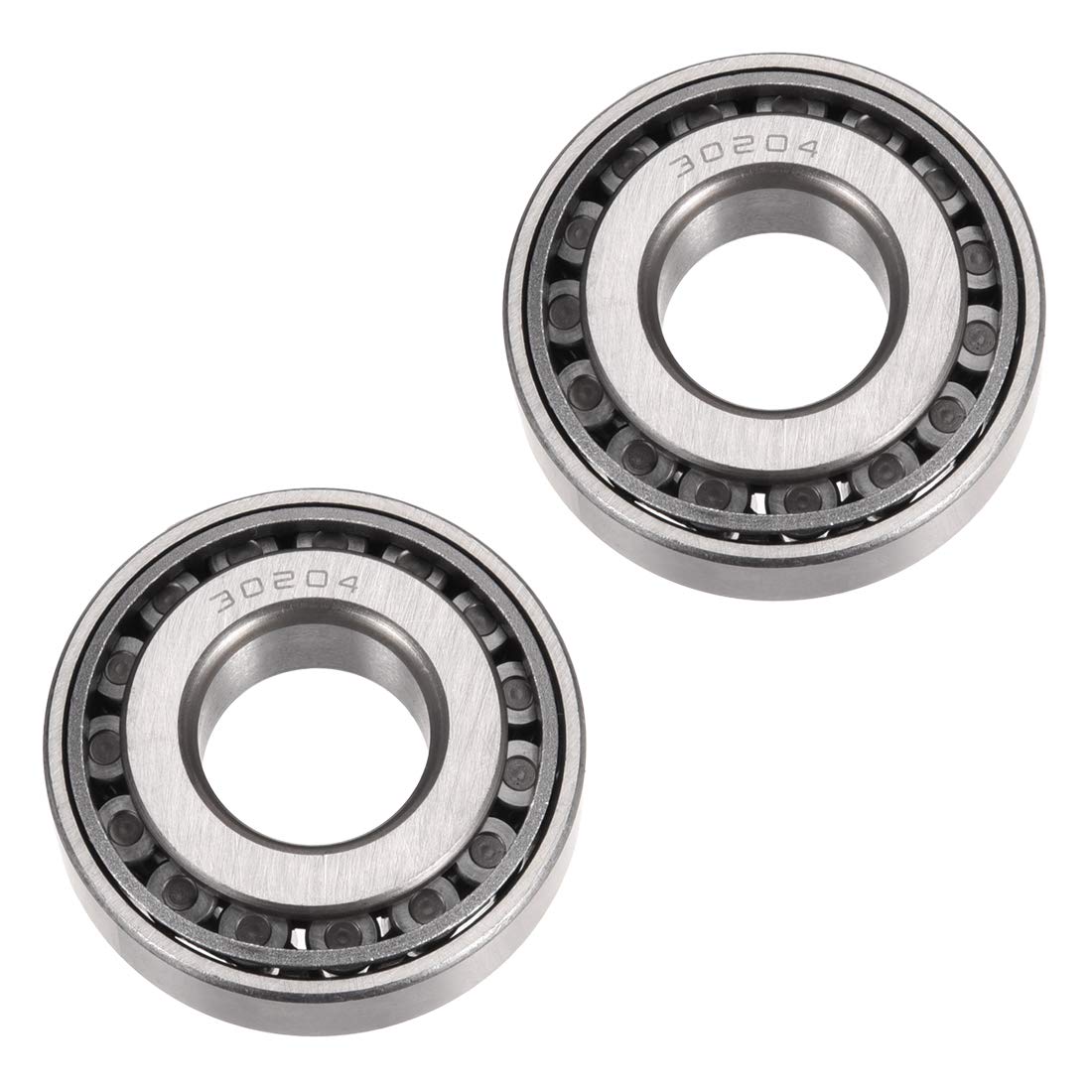 uxcell 30204 Tapered Roller Bearing Cone and Cup Set, 20mm Bore 47mm OD 15.5mm Thickness 2pcs