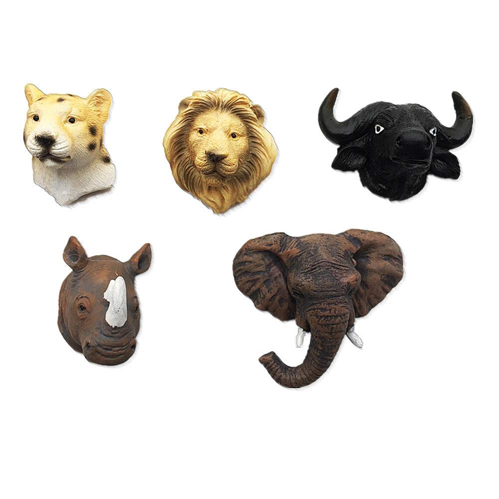 Magnete Frigorifero 3D Elefante Kenya, Souvenir Africa Fatto A Mano, Regalo Da Viaggio, 5,2 X 7 Cm
