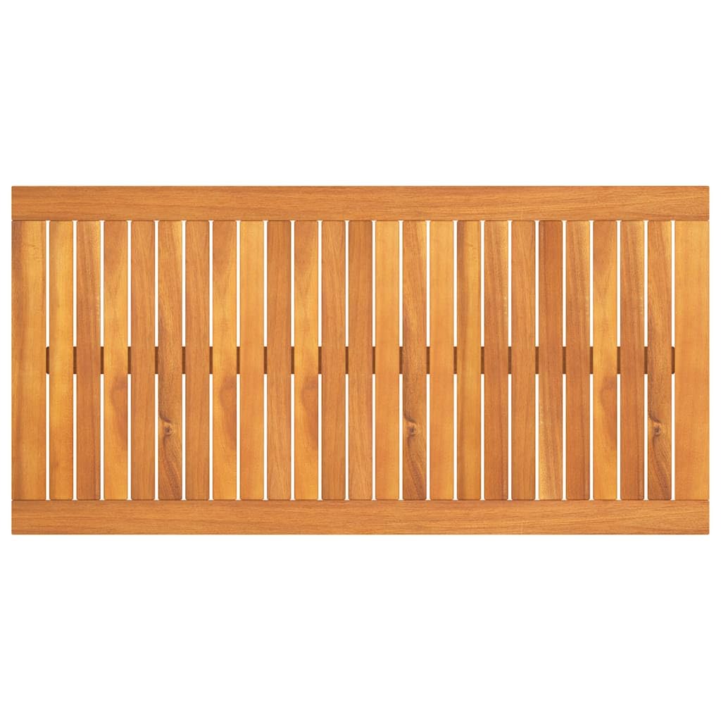 Tavolino da salotto in legno massiccio di acacia, 100 x 50 x 33 cm