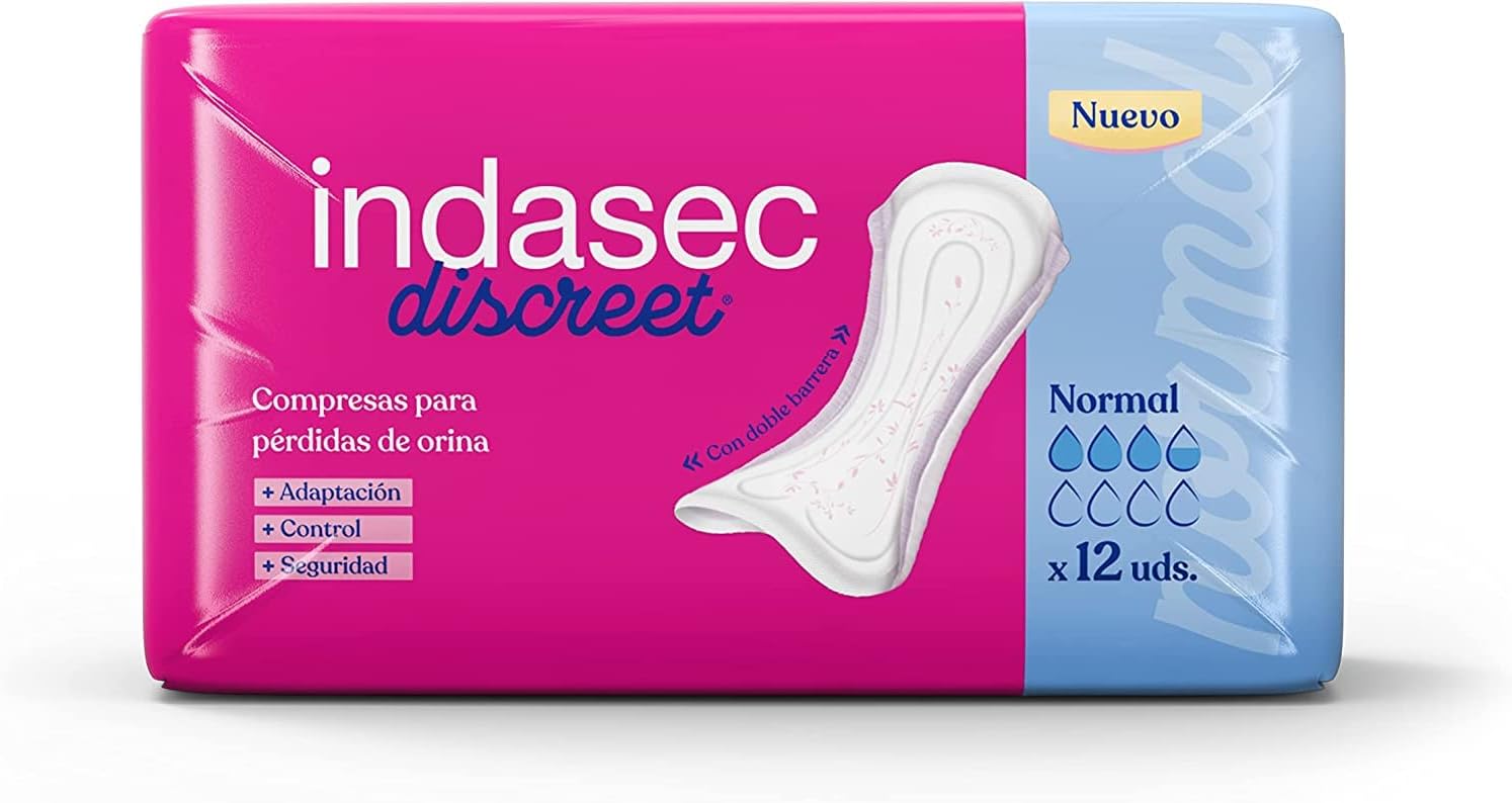 Indasec Discreet Normal, 12 unidades