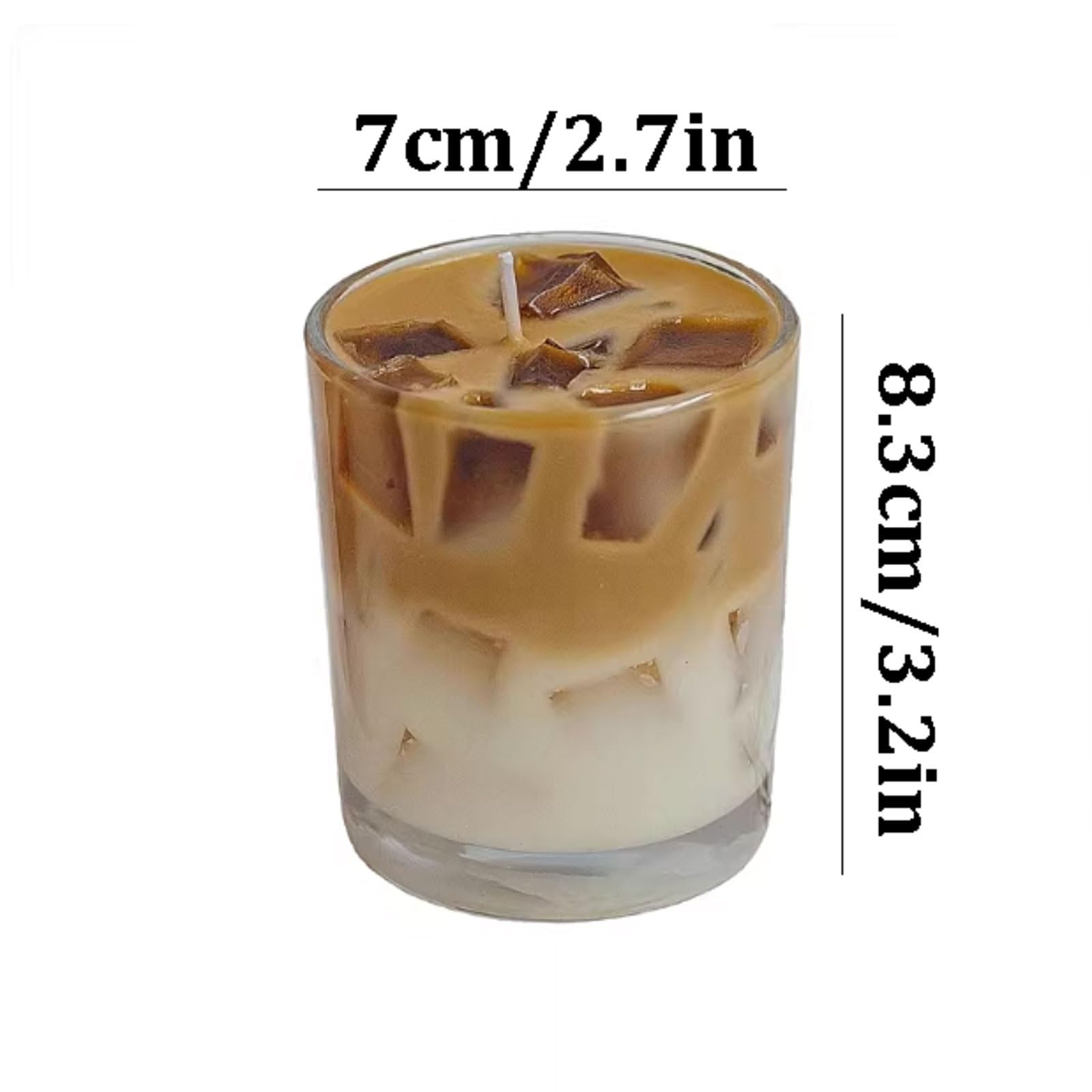 Velas de vidrio creativas, vela de aromaterapia reutilizable sin humo hecha con cera de soja y cera for cristal, decoración elegante for el hogar(White Peach Oolong)