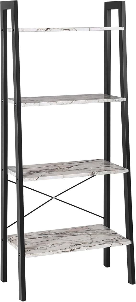 VASAGLE Ladder Shelf, 4Tier Bookcase, Storage Rack for