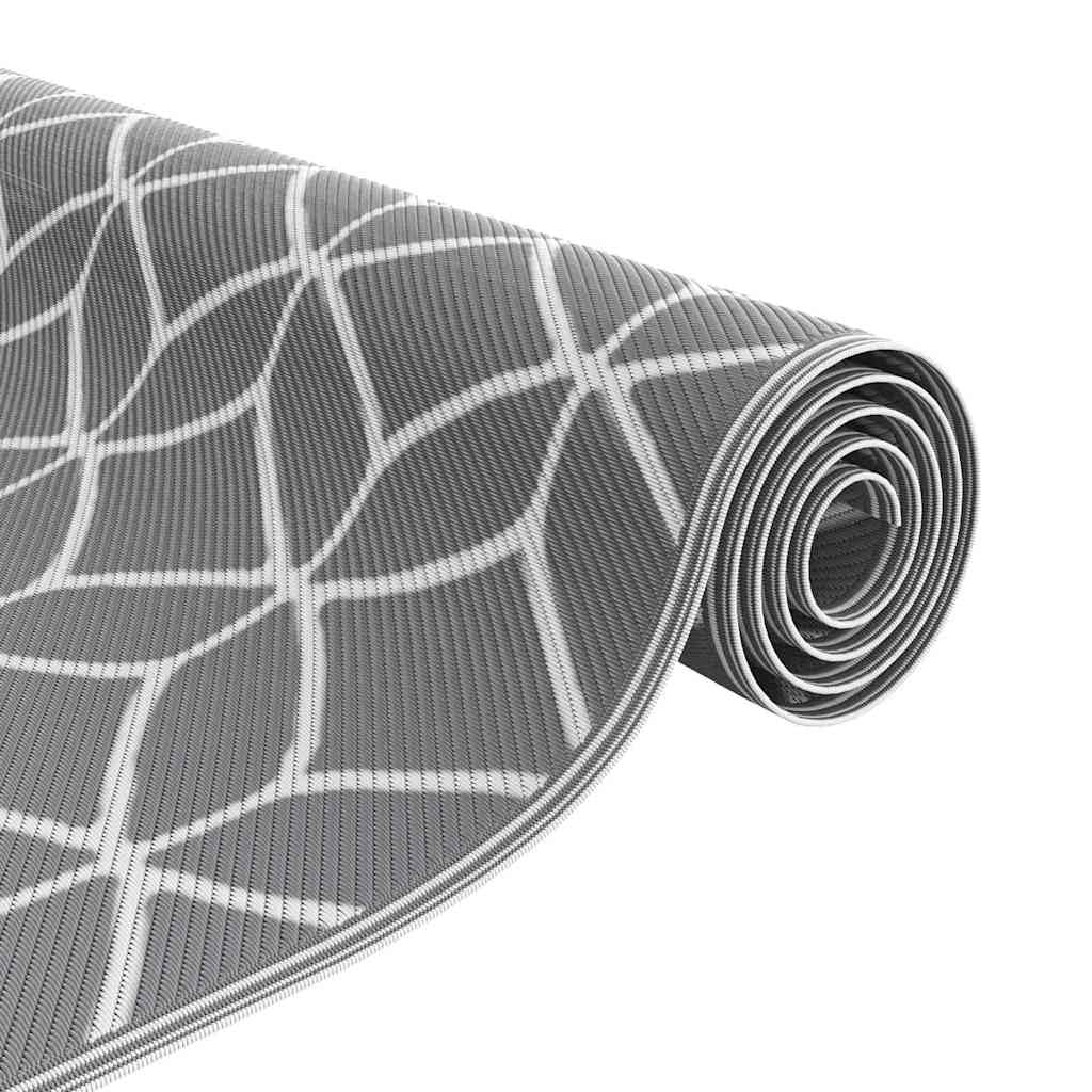 Tapis d'extérieur Géométrique ARAKIL Noir et Blanc 400 × 300 cm vidaXL 42003553 - Gamm vert