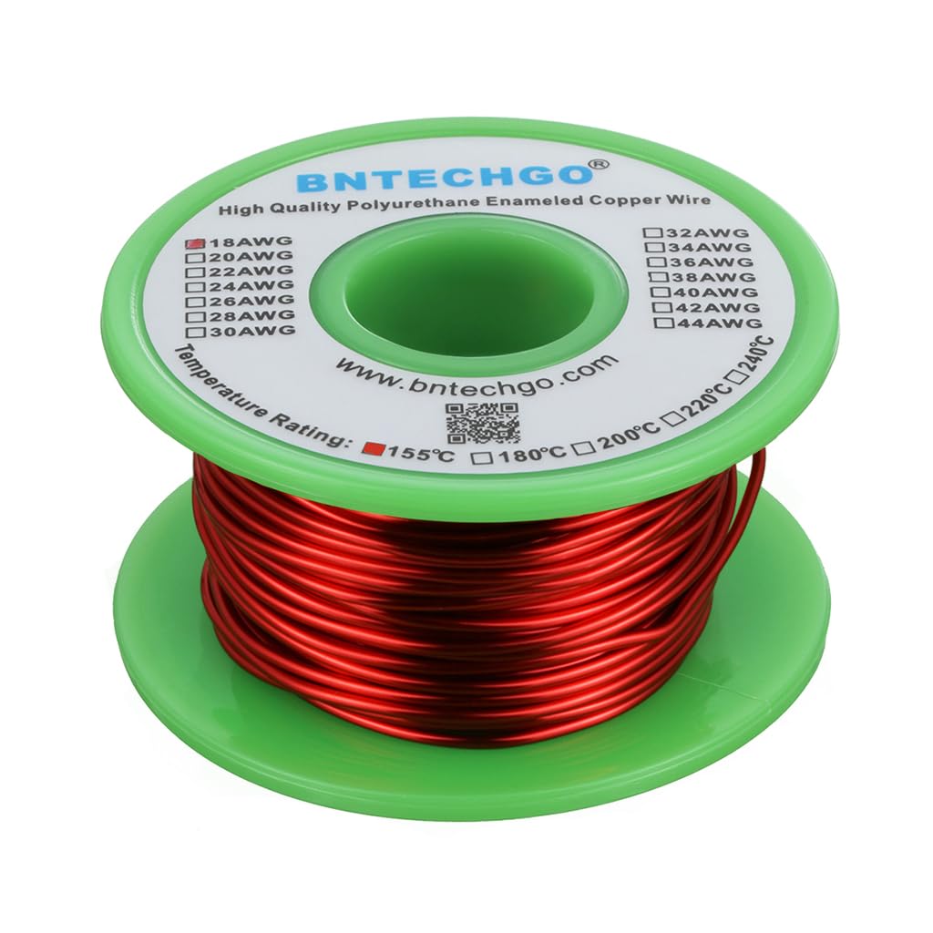 18 AWG Magnet Wire - Red Enameled Copper Wire -28