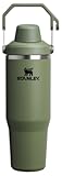 IceFlow 2.0 Fast Flow Tumbler with Handle 30 oz | Twist On Angled Spout Lid | Leakproof Water Bottle | Insulated Stainless Steel | BPA-Free | Dried Pine