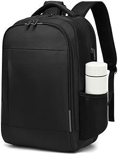 Mochila Grande para Notebook 17.3 Masculina Feminina,Mochila Backpack Executiva Antifurto, Reforçada, Saídas USB,Impermeável, Escolar, Faculdade, Trabalho,Viagem,Presente (Preto)