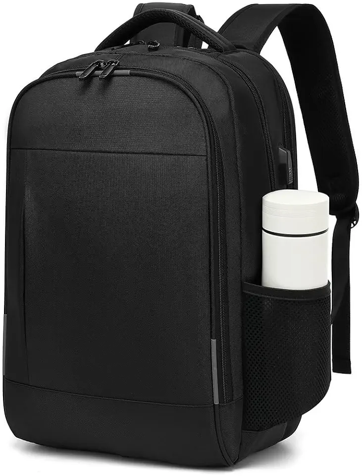 Mochila Grande para Notebook 17.3 Masculina Feminina,Mochila Backpack Executiva Antifurto, Reforçada, Saídas USB,Impermeável, Escolar, Faculdade, Trabalho,Viagem,Presente (Preto)