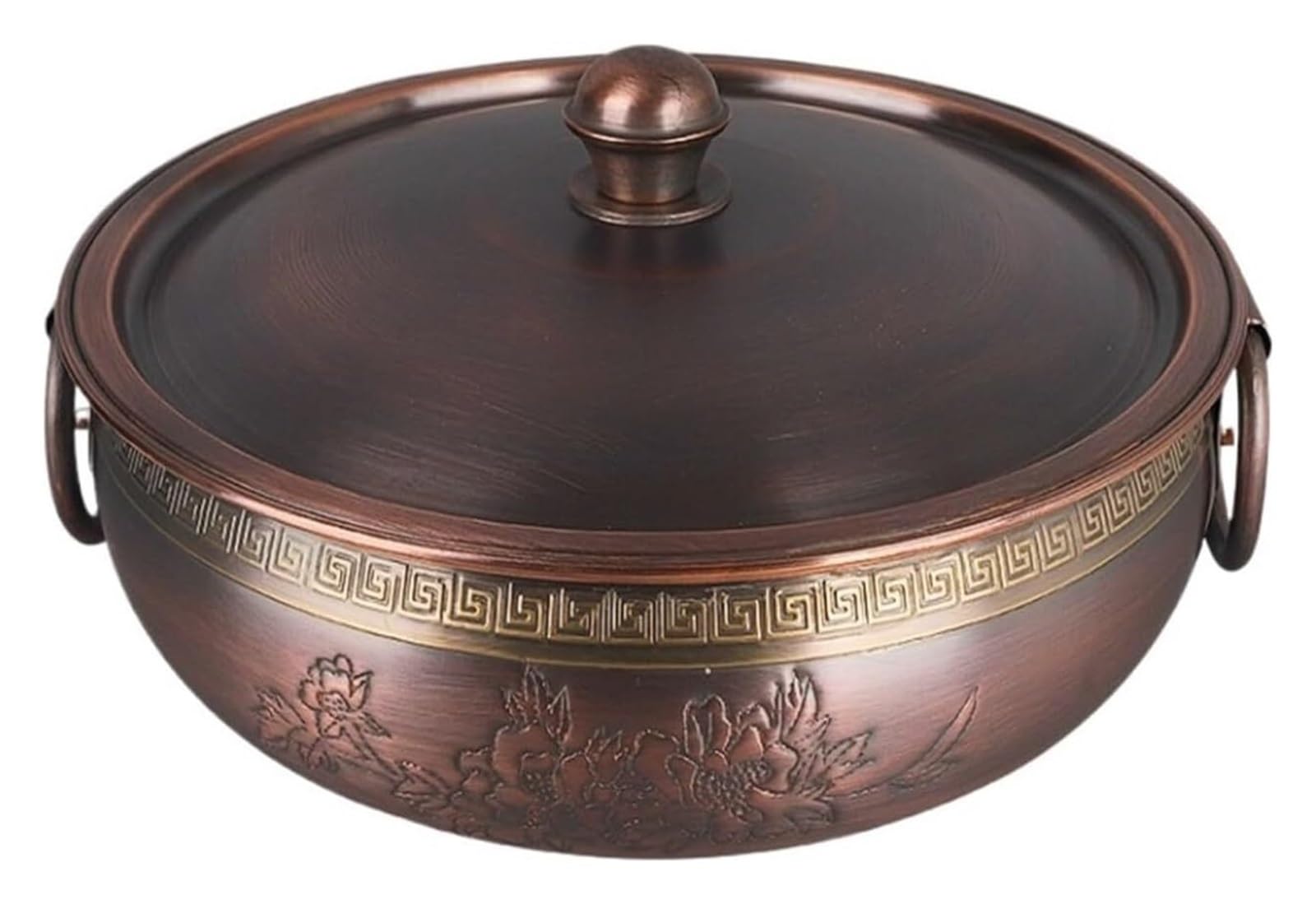 Olla China de Cobre Tradicional Fabricada con Material Noble