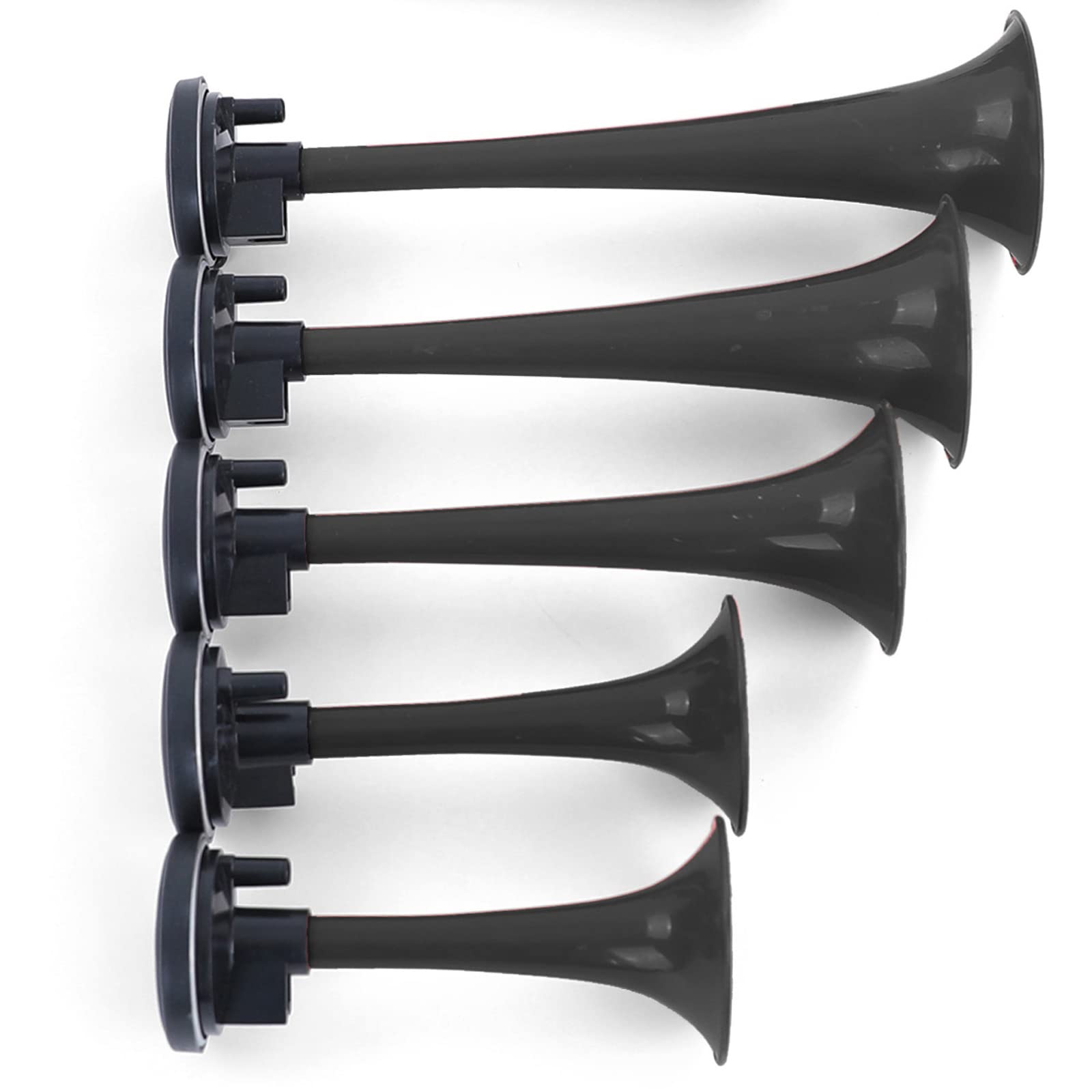 5 Klang Bootsfanfare La Cucaracha Hupe mit Kompressor Schwarz 118dB 12 Volt