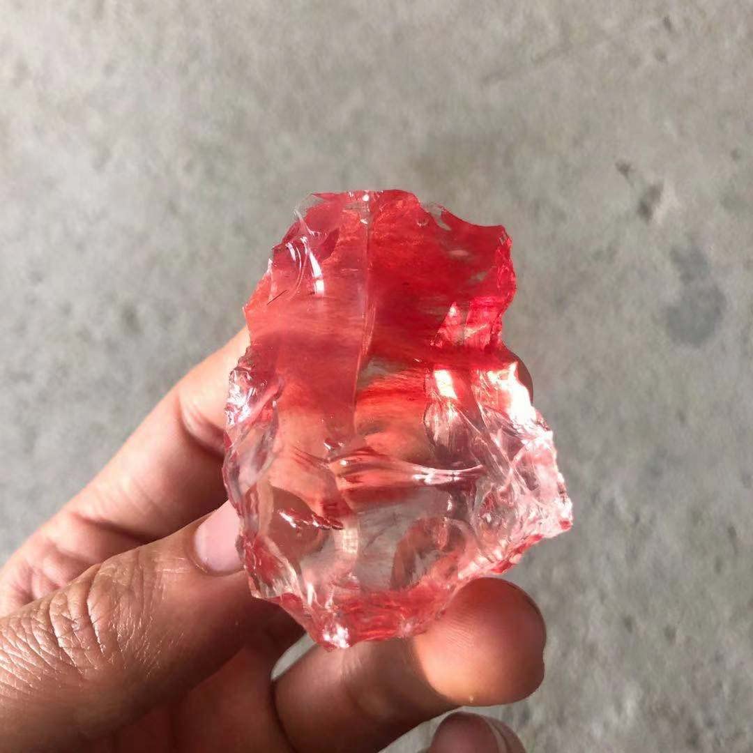 Piedra aromática difusa de 100g, sandía, Cristal de fundición roja, Cuarzo, Grava Rugosa, Adornos artesanales, decoración de jardín decoración de la habitación