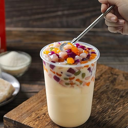 Miniatura 5 de Pajitas de acero inoxidable 304 con cuchara de filtro, pajitas de té con cepillo de limpieza, cuchara de agitación reutilizable, bombilla de yerba