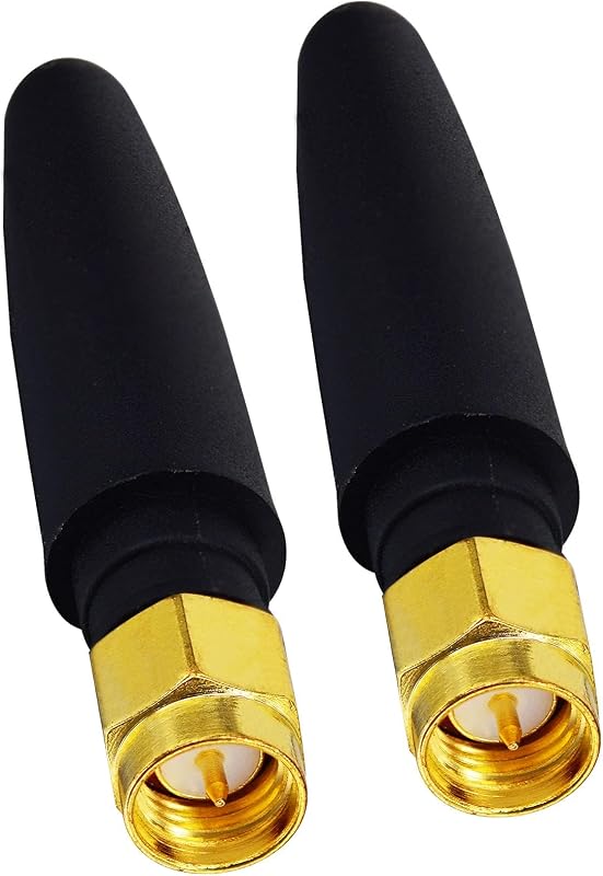 Paquete de 2 mini antena WiFi de 2,4 GHz Antena FPV de 2 dBi Omnidireccional SMA macho Omnidireccional Pequeña PC WiFi Antena Bluetooth Adaptador de refuerzo de señal aérea Recepción de red para enrutador inalámbrico