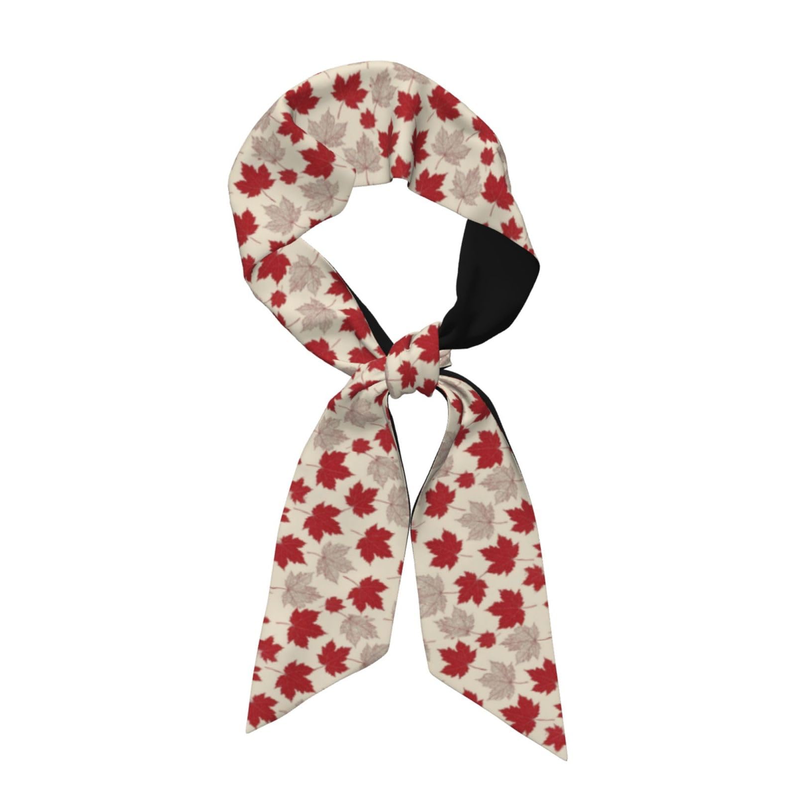 HJKJKKJ Bandanas Silk scarf for Women Canada maple leaf Hair Scarves Satin Head Scarf Headbands Neck Scarves