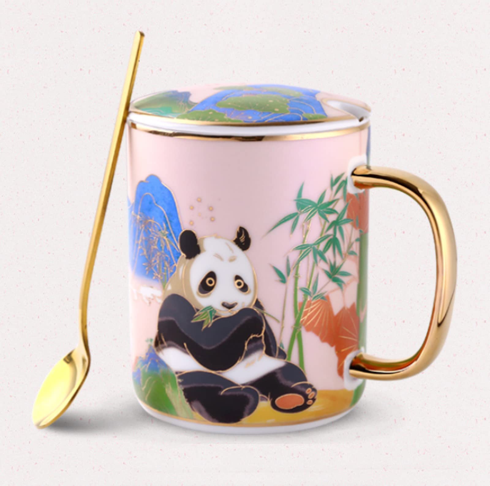Tazza da caffè in ceramica fatta a mano Tazza da tè Panda Tazza da caffè in ceramica Tazza da latte d'avena Regalo di nozze per ufficio e casa