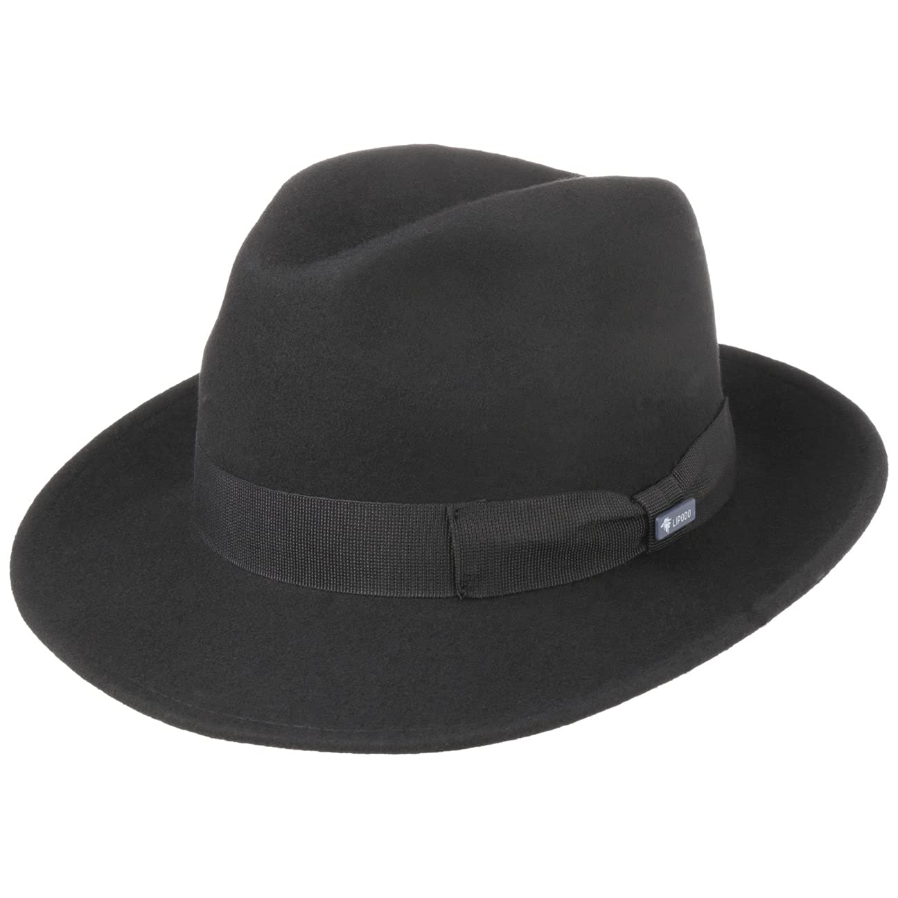 Lipodo Basic Bogart Felt Hat Women/Men Black 7-7 1/8