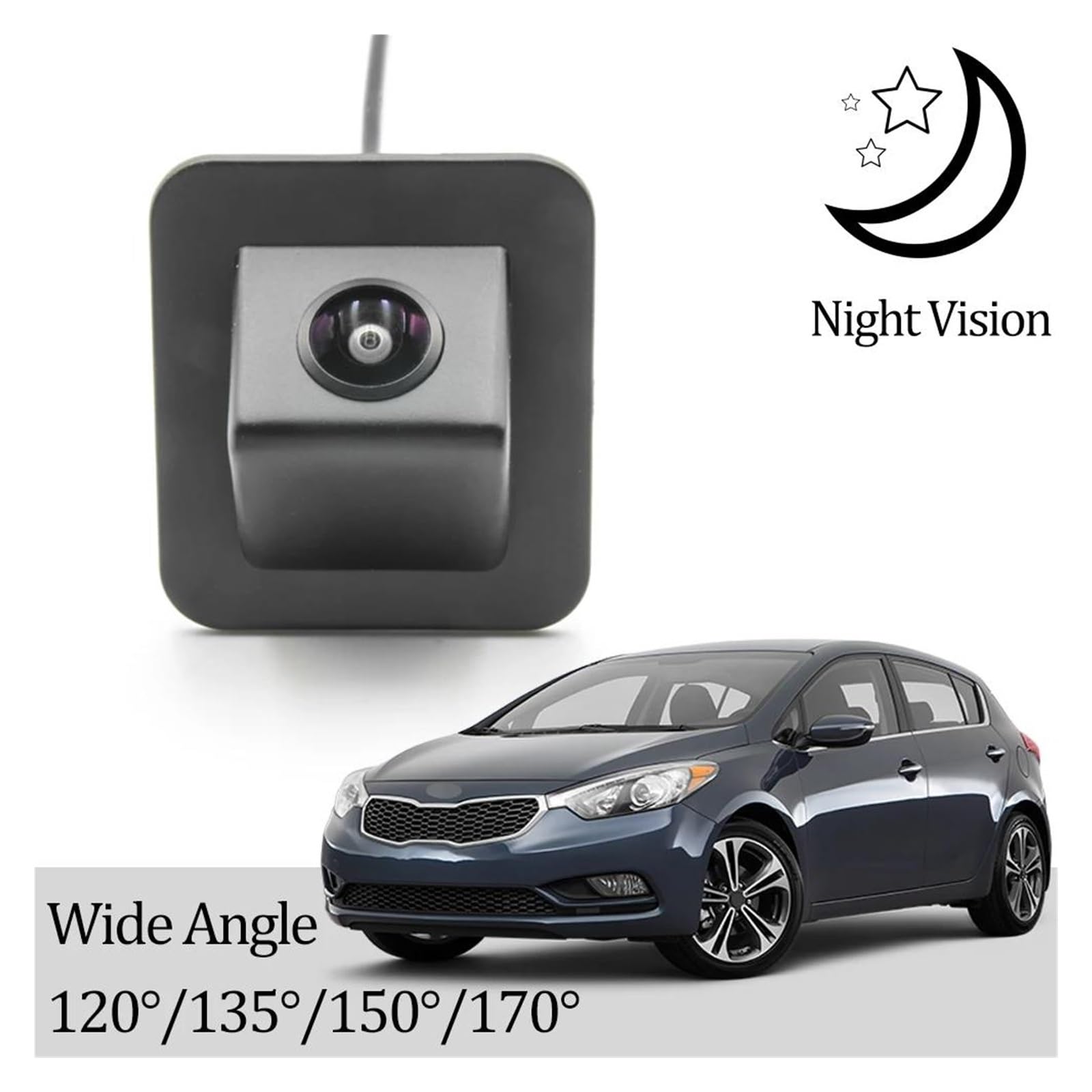 Zamiennik kamery cofania dla Kia do Forte YD 2014 2015 2016 2017 2018 Hatchback samochodowy monitor cofania parkingu CCD HD AHD kamera cofania kamera cofania kamera cofania (D170 AHD 720P) (A120 CVBS