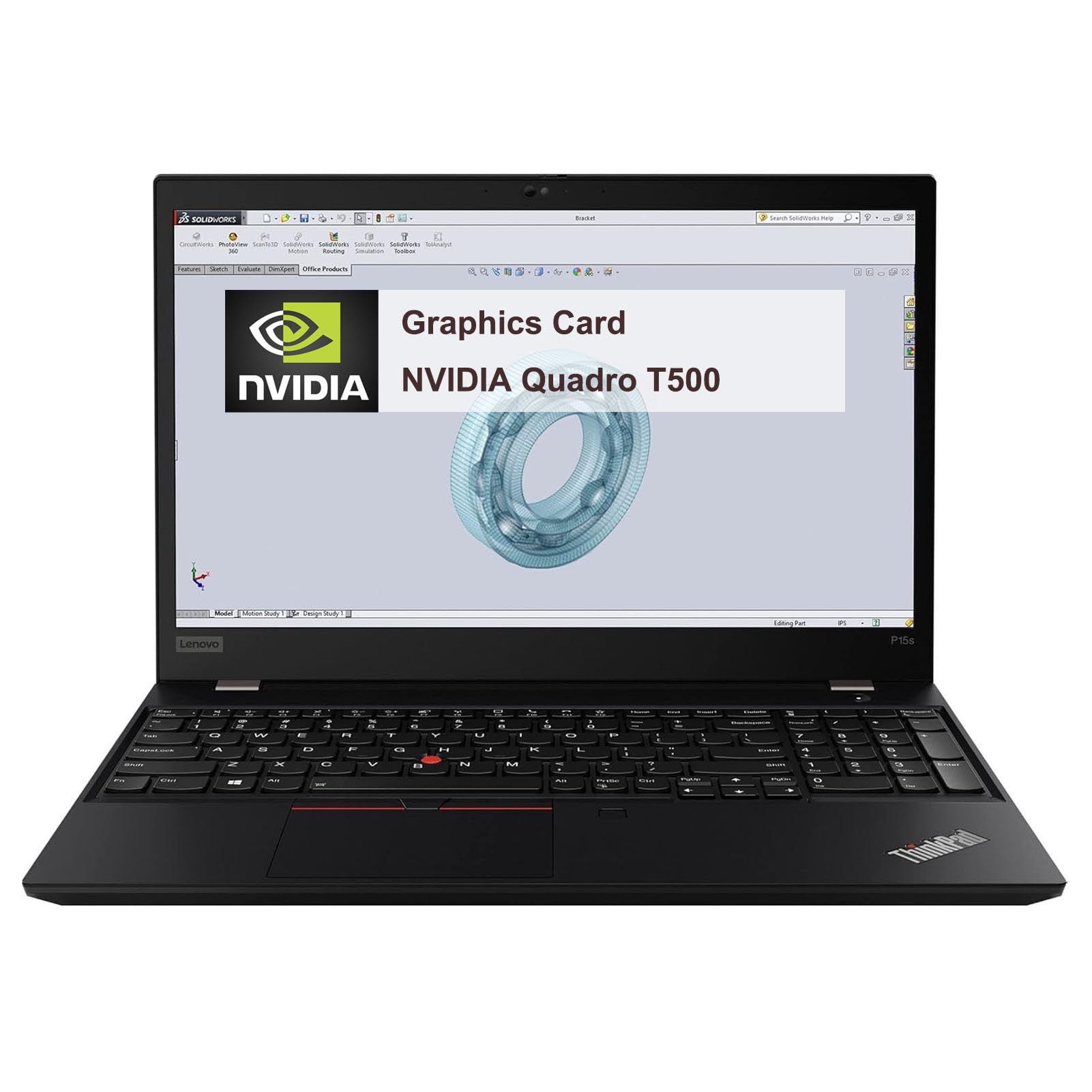 Lenovo Thinkpad P15s Gen 2 Mobile Workstation, NVIDIA Quadro T500, laptop FHD da 15,6", Intel Core i7-1165G7, 16 GB RAM, SSD da 512 GB, tastiera QWERTY, Windows 11 Pro (ricondizionata)