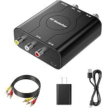 RF Modulator for TV, RCA to RF Coaxial Adapter, AV to RF Converter