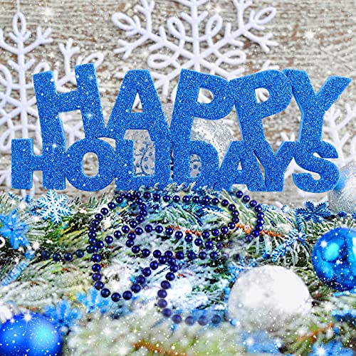 50 Feet Christmas Tree Beads Artificial Pearls Beads Garland Plastic Beads Roll For St. Patrick's Day Wedding Diy Decoration Supplies (Blue) #TOP4