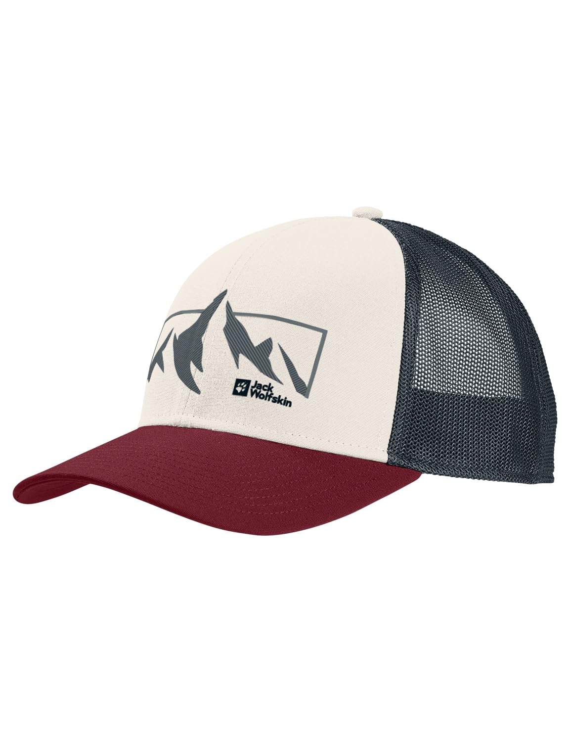 Jack Wolfskin Unisex Brand Baseball Cap, Mountain Cotton White, One Size