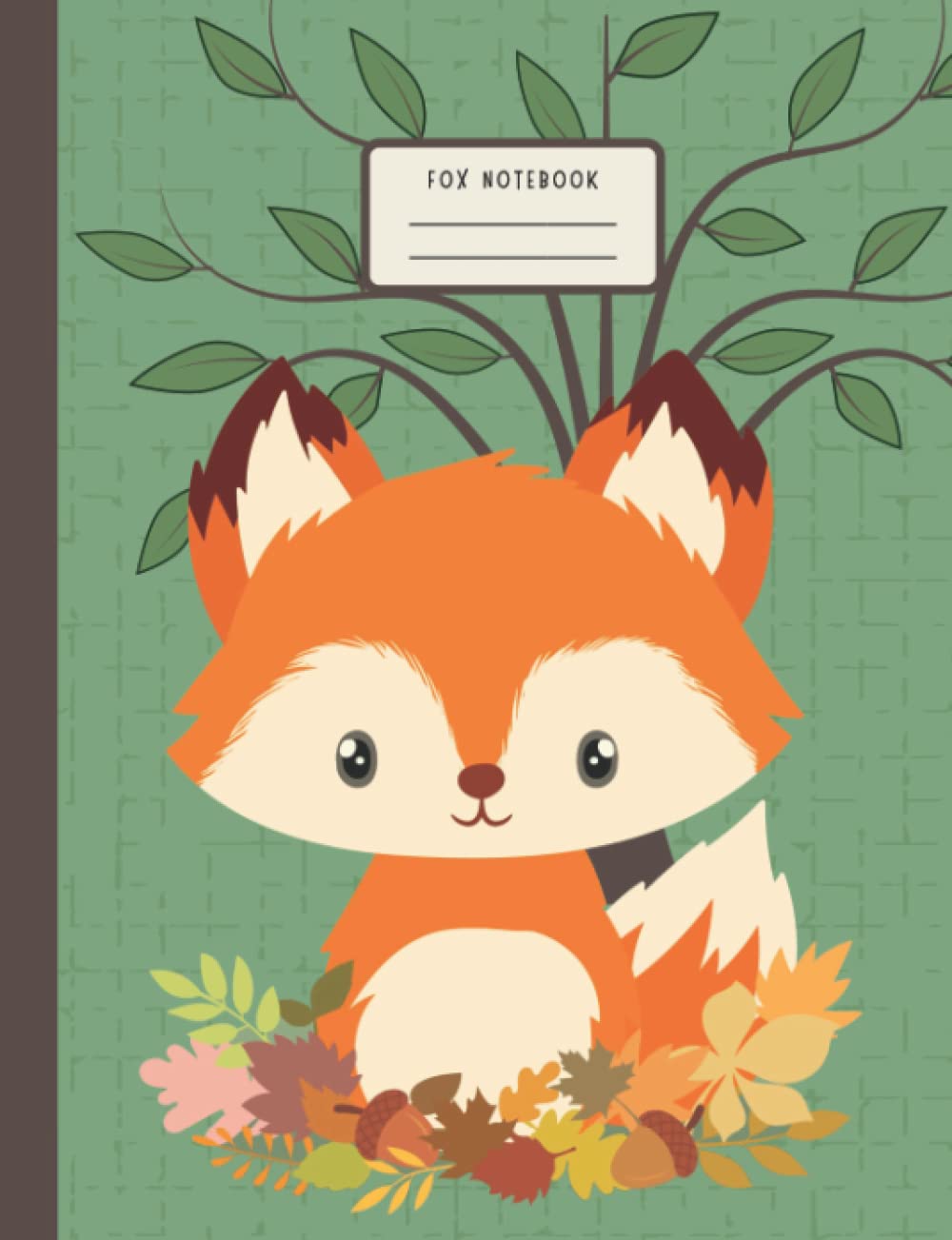 Fox Notebook: Cute Animal Composition Notebook for Kids Wide Ruled Primary School Size 7.44 x 9.69 inches with Multiplication Table