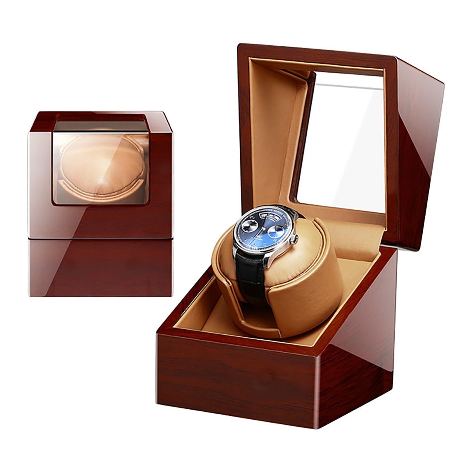 Caricatore Automatico Singolo per 1 Orologio, Scatola portaoggetti per Orologi Meccanici a Carica Automatica, Scatola portaoggetti Rotante con Motore Silenzioso per Orologi da Uomo e da Donna