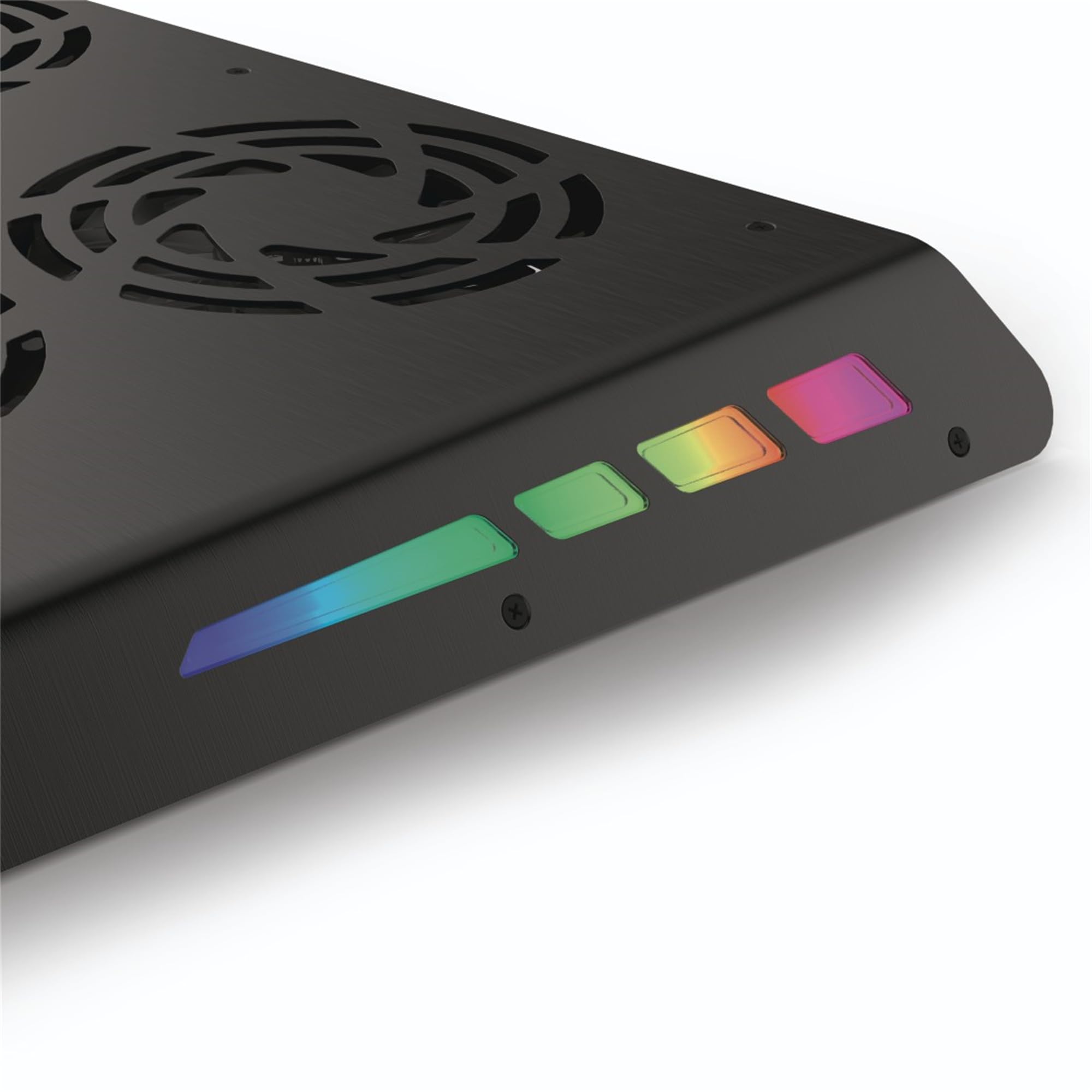uRage Gaming-Notebook-Kühler Freezer 600 Metal, 4 leistungsstarke Lüfter, LED-Beleuchtung, für Notebooks bis 17,3'', Oberfläche aus Metall, Aluminiumgehäuse, rutschfest, schwarz