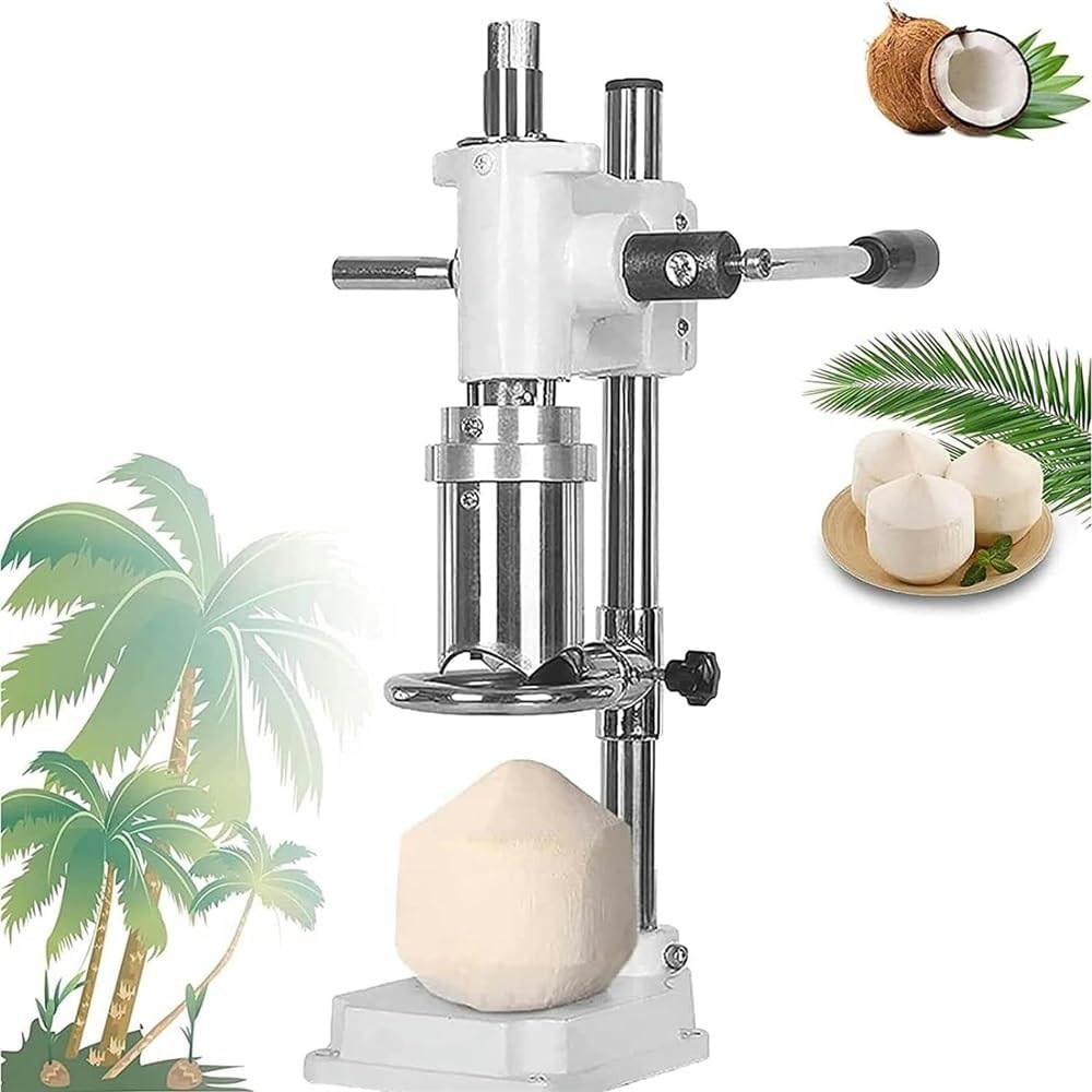 Manual Coconut Opener,Fruit Opener Hand Press Driller Opener,Manual Coconut Hole Opening Machine,Coconut Opener Tool for Tender Coconut Fruit Shop Shops Use (Color : White)