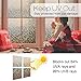 Rabbitgoo Decorative Window Film No-Glue (Brown), 3D Window Privacy Films for Glass, Non-Adhesive Window Privacy Clings for Window Decals & UV Blocking (Brown Mosaic, 35.4 x 78.7 inches)