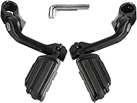 Vista 26 de TCT-MOTORPARTS Kit de montaje de clavijas de pie ajustables en ángulo largo para Harley Touring Road King Street Electra Glide Sporster Dyna