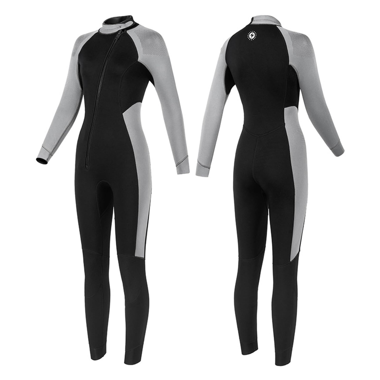 AMONIDA Muta da Sub Ispessita da 3 Mm per Tutto il Corpo da Donna per Nuoto Invernale, Snorkeling, attività di Surf, Nera Media