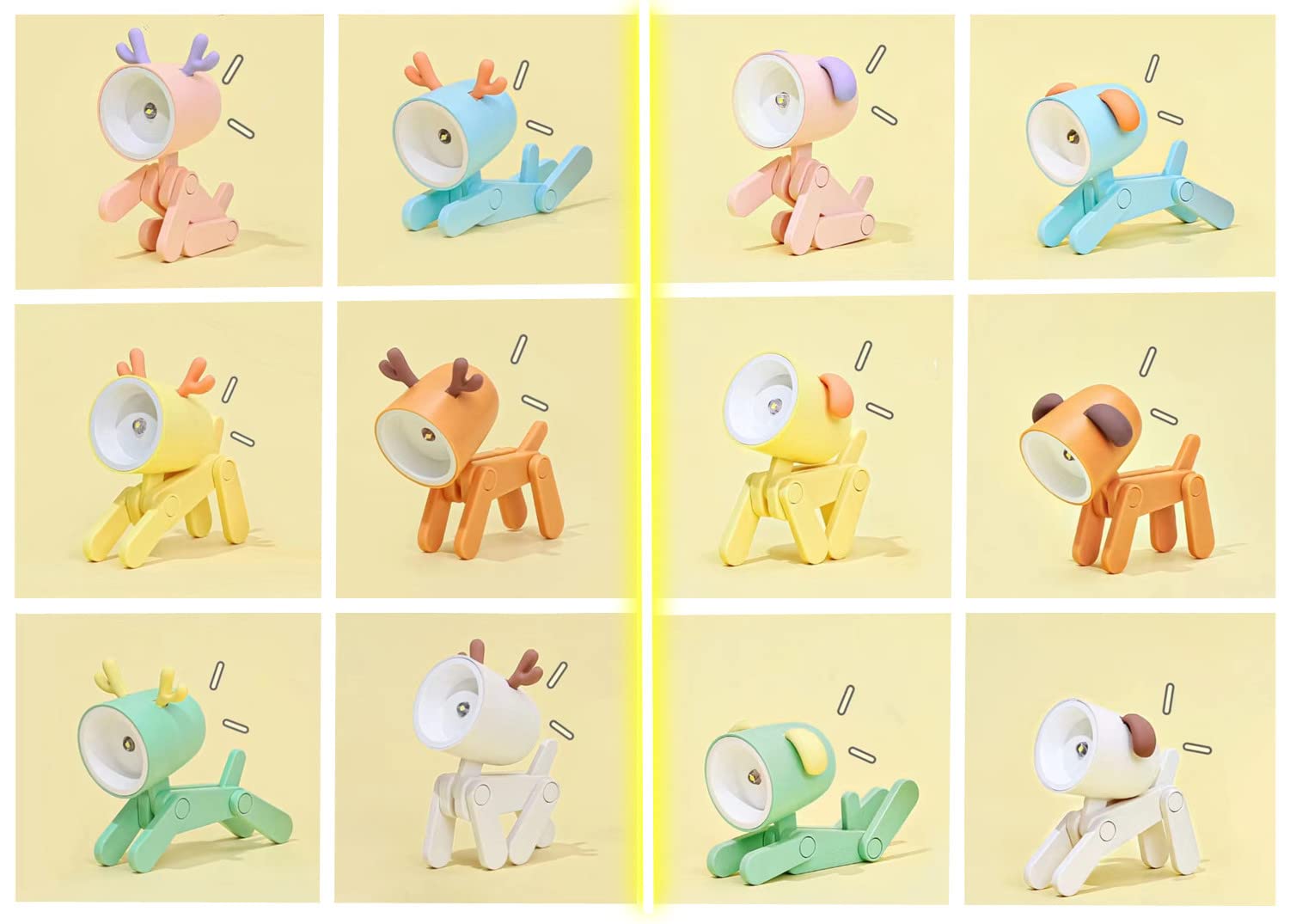 Linda luz nocturna para niños, adorable mini lámpara LED de escritorio, lámpara decorativa, mesita de noche, luces nocturnas de animales, decoración de Navidad, regalos de cumpleaños para