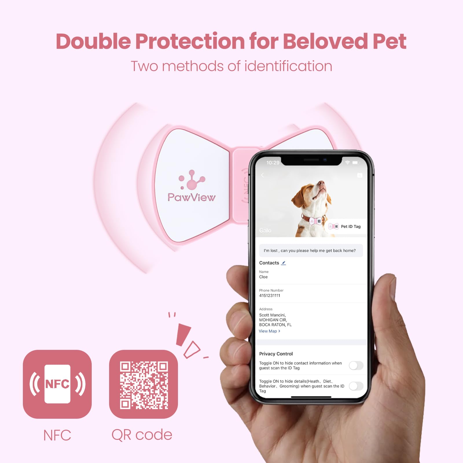 PawView QR Code Dog Tags UK with NFC - Image 2