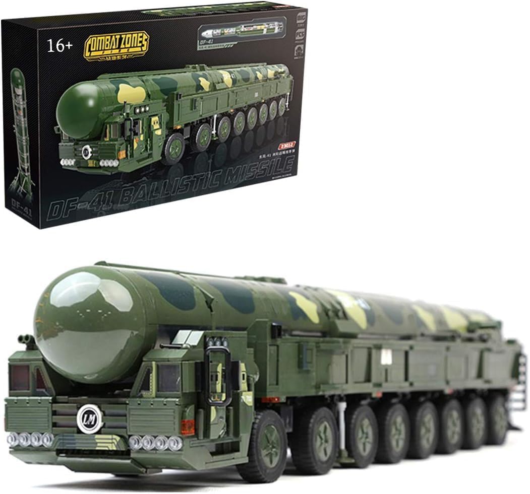 KeKeDuo Technik Panzer Bausteine, 1868 Klemmbausteine Militär DF-41 Ballistische Rakete Modellbausatz Konstruktionsspielzeug Kompatibel mit Andere Marken