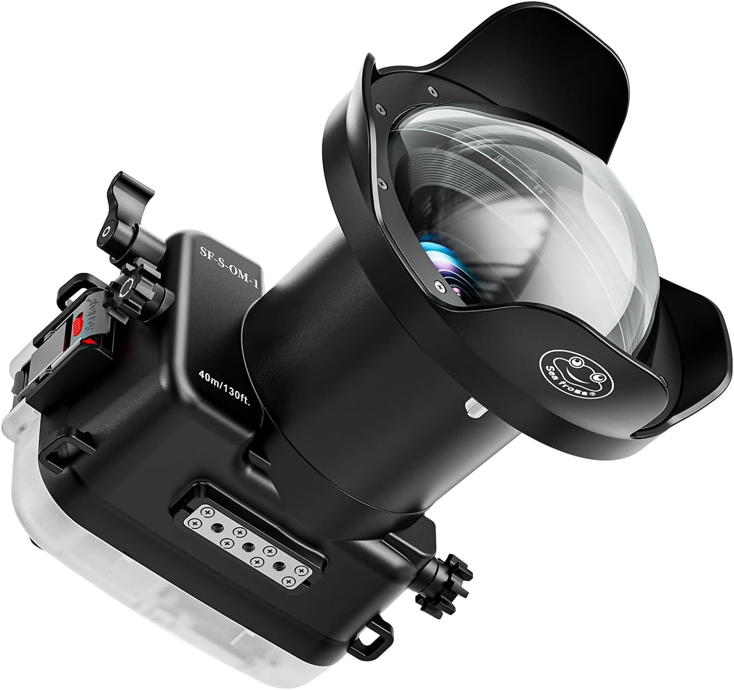 Seafrogs Underwater Housing for Olympus OM System OM-1+ WA005A Dome Port kit [40M/130FT] Waterproof Scuba Diving Case for Olympus OM1 with 12-100mm f/4.0 is PRO Lens