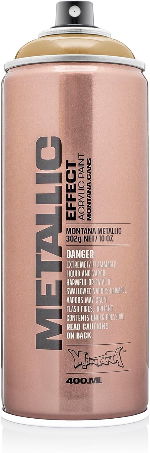 Montana Cans Montana EFFECT 400 ml Metallic Color, Gold Spray Paint, 13.53 Fl Oz (Pack of 1)
