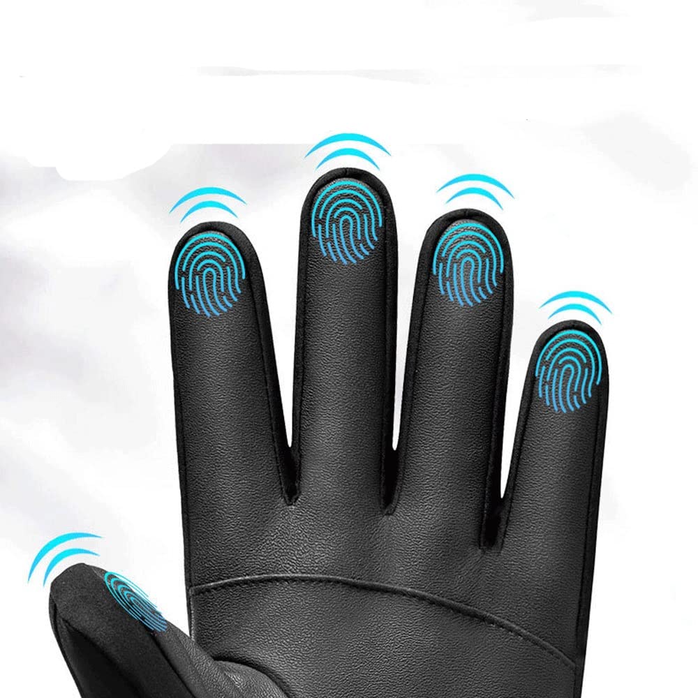 Wasserdichte Winter-Fahrradhandschuhe, Outdoor-Sport, Laufen, Touchscreen, rutschfest, warm, volle Finger