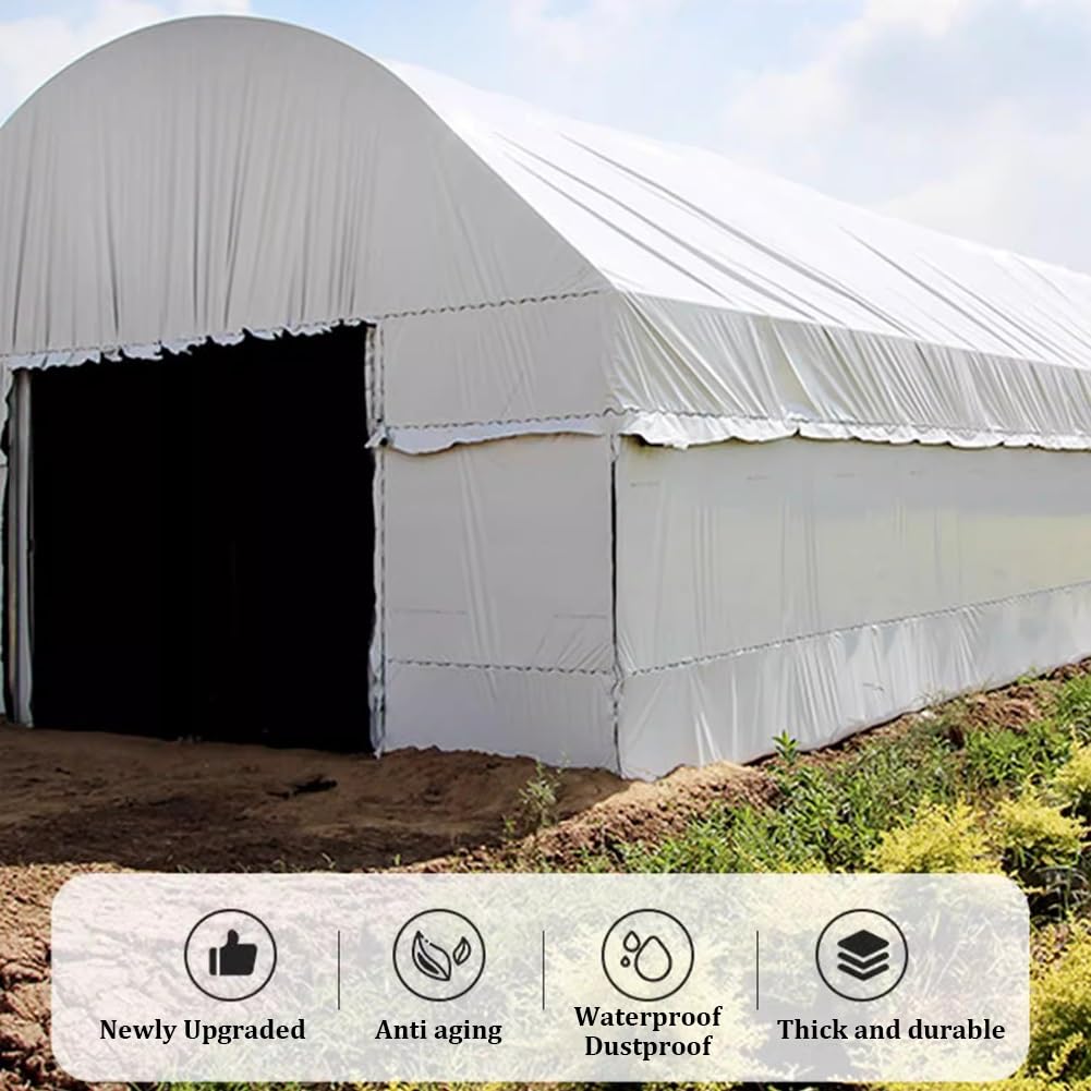Artiz Película en Blanco y Negro Cubierta para Invernadero con Aislamiento de luz Película de Polietileno Virgen de 0,12 mm Lona Opaca Utilizada para invernaderos de Cultivo y plantación(6x20m)